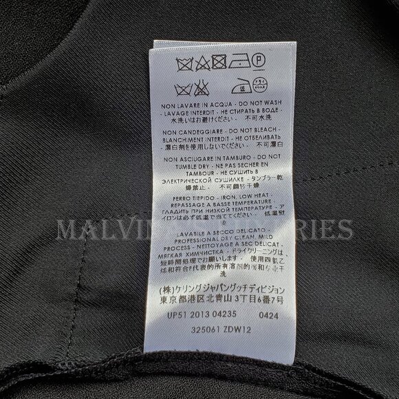 GUCCI PANTS BLACK STRETCH WOOL TROUSERS w LOGO DETAIL sz IT 44 US 8 - Picture 13 of 13